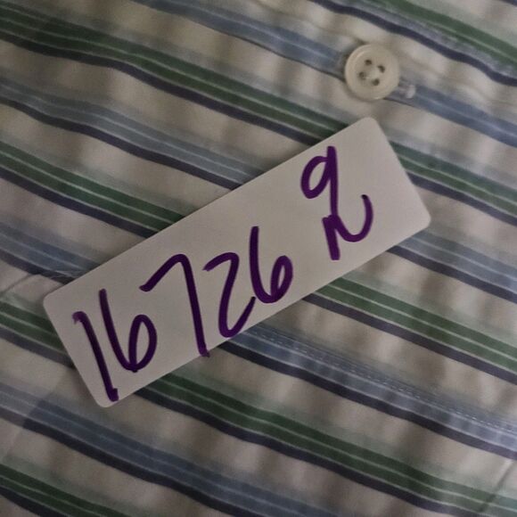 Faconnable Shirt Mens Medium Button Down Long Sleeve Casual Preppy FLAWS - Picture 12 of 12